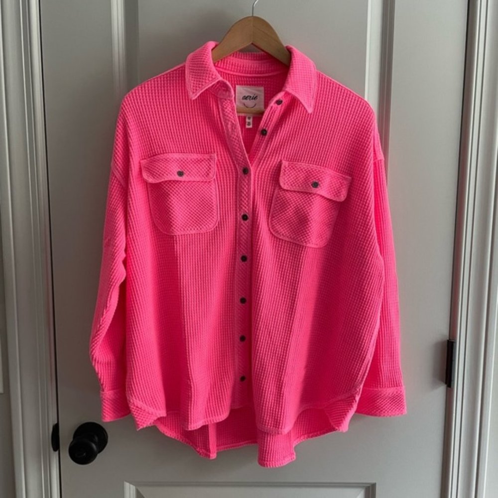 Aerie Lumberjane Waffle Shacket XL